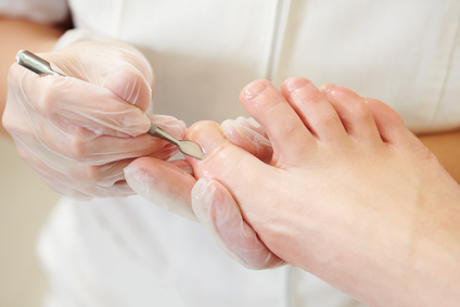 Pedicure in beauty salon